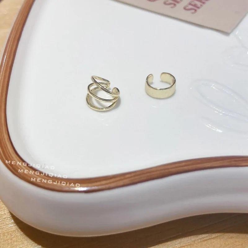 MENGJIQIAO Wholesale Micro Pave Zircon Ear Cuff Clip Earrings