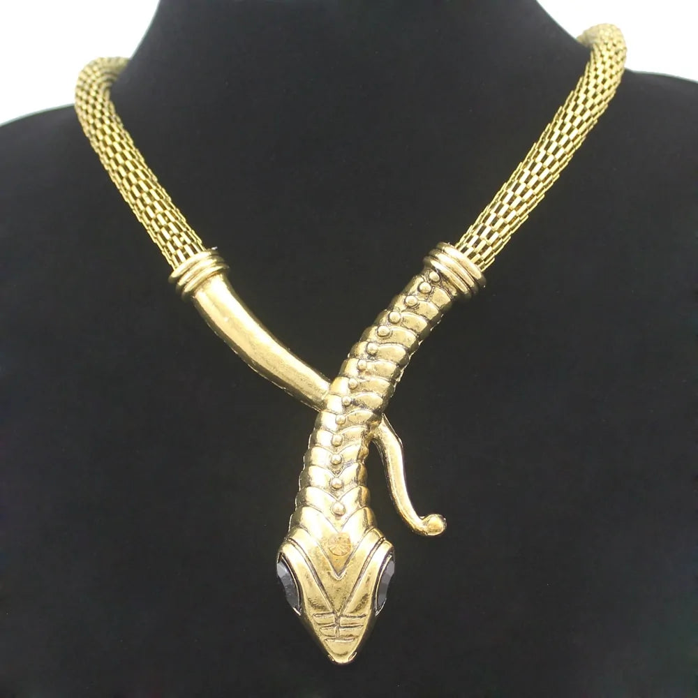 Egyptian Cleopatra Snake Serpent Mesh Chain