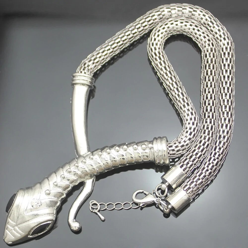 Egyptian Cleopatra Snake Serpent Mesh Chain