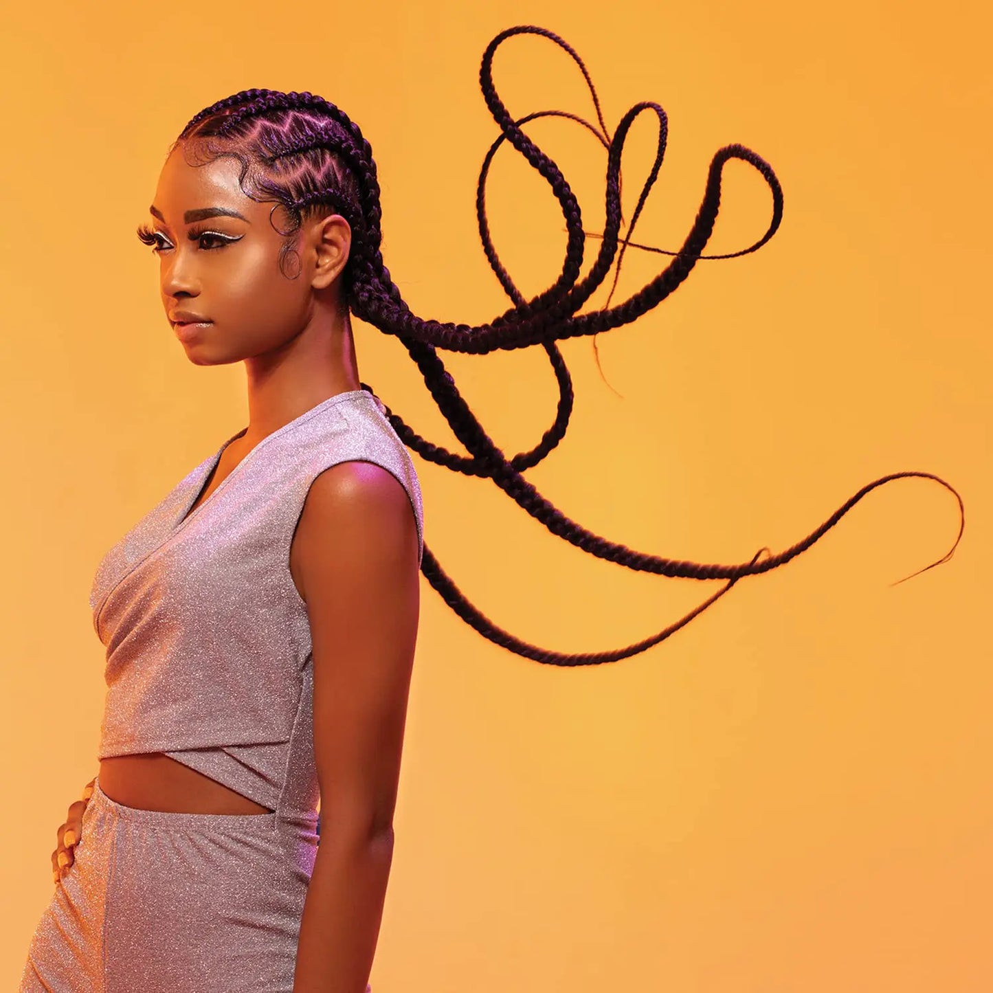 Sensationnel Braids African Collection 6X X-Pression Pre-Stretched Braid 58" (1-PACK, 4) Medium Brown 4