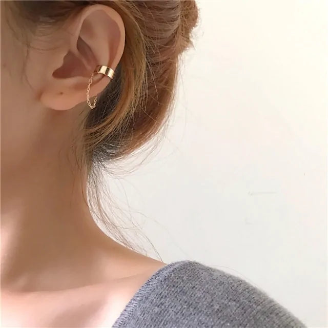 Multi Layer Chain Earrings Long Tassel Piercing Stud