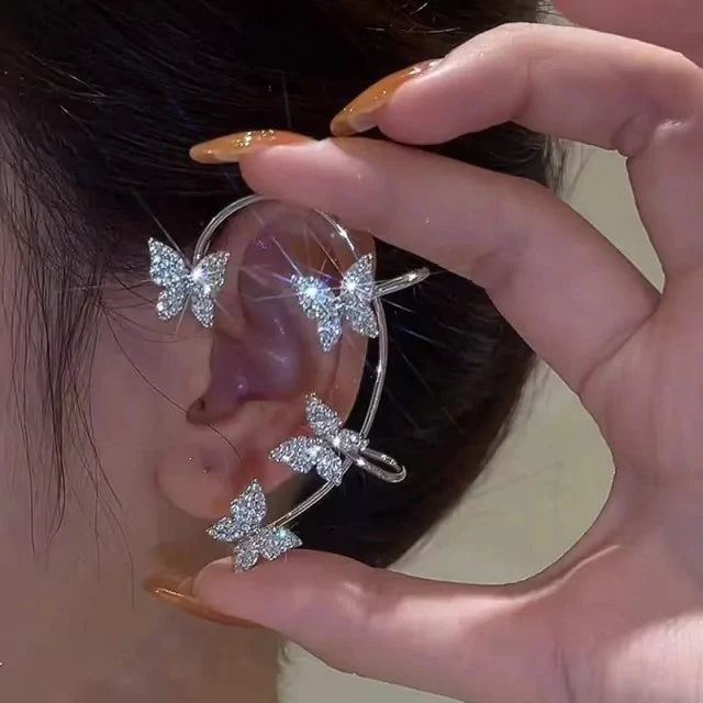 Multi Layer Chain Earrings Long Tassel Piercing Stud