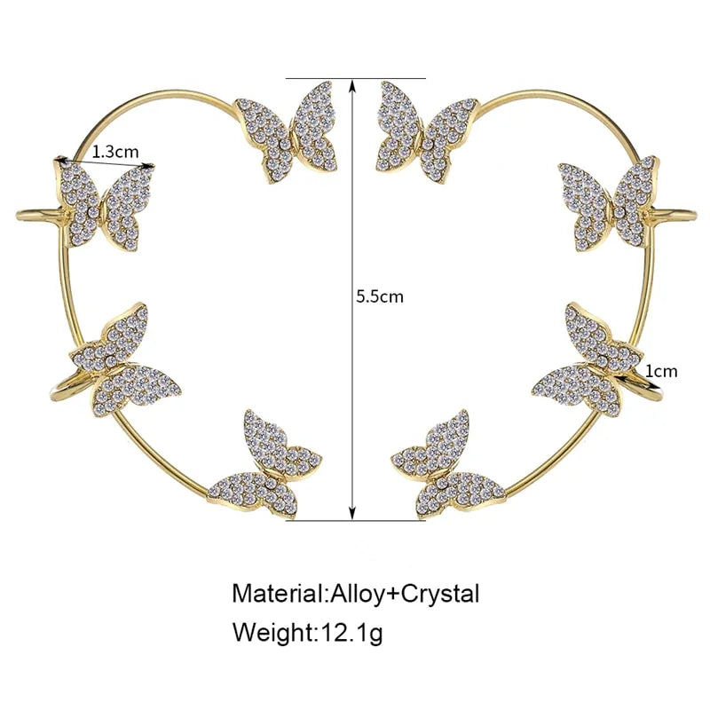Silver Gold Plated Butterfly Ear Clip
