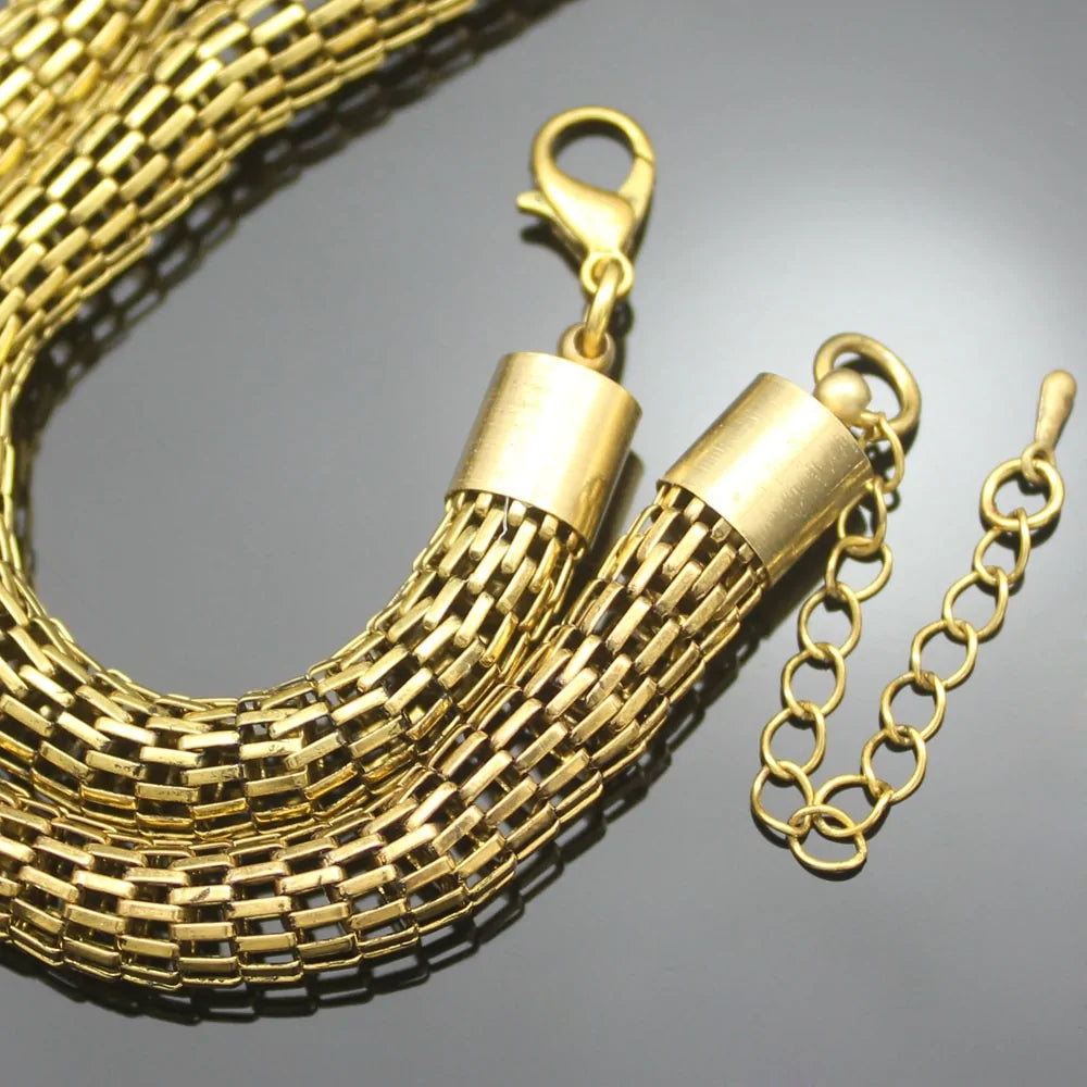 Egyptian Cleopatra Snake Serpent Mesh Chain