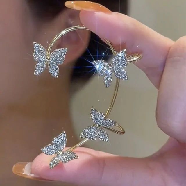 Multi Layer Chain Earrings Long Tassel Piercing Stud