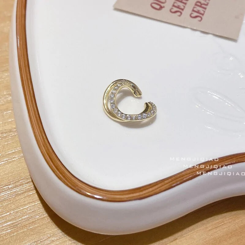 MENGJIQIAO Wholesale Micro Pave Zircon Ear Cuff Clip Earrings