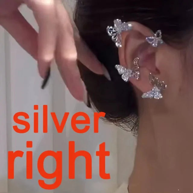 Silver Gold Plated Butterfly Ear Clip