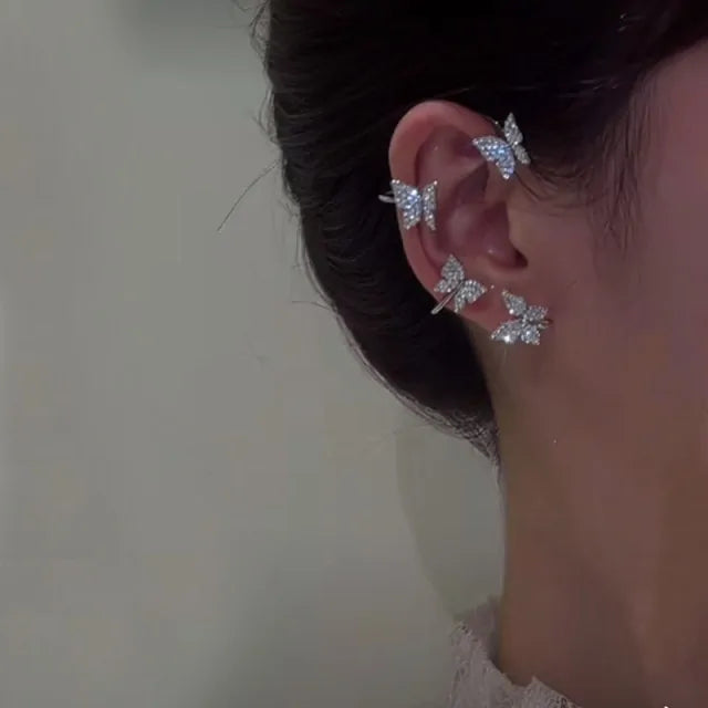Multi Layer Chain Earrings Long Tassel Piercing Stud