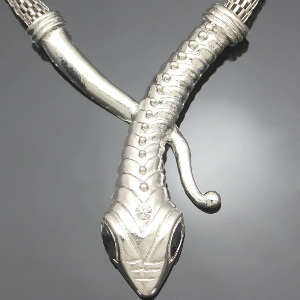 Egyptian Cleopatra Snake Serpent Mesh Chain