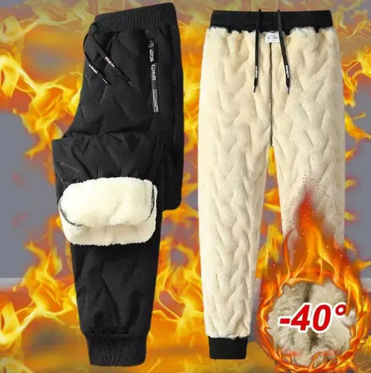 Men Plush Thick Fleece Sweat pant