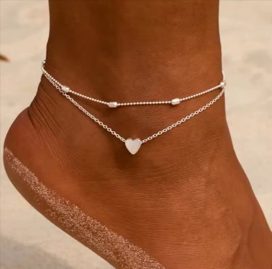 Oval Bead Chain Big Love Anklet