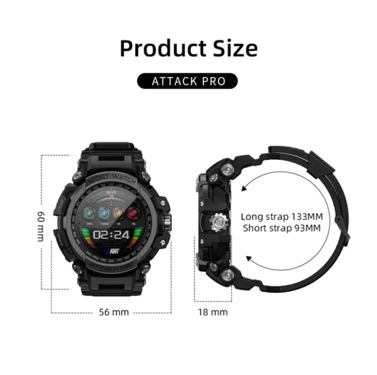 Rugged Outdoor Smartwatch with Bluetooth Calling