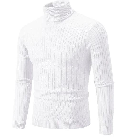 Men's High Collar Pullover Sweater