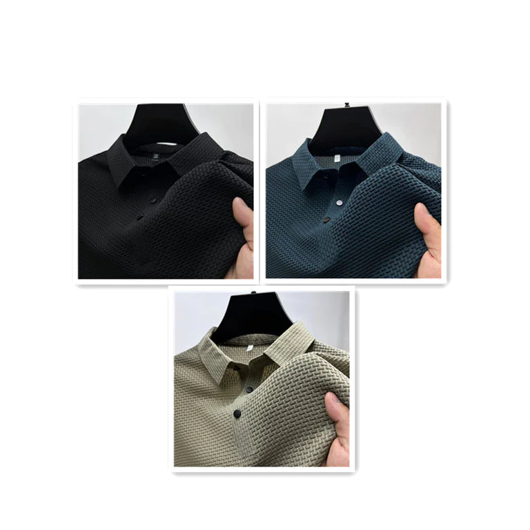 Men's Ice Silk Mesh Polo Shirt