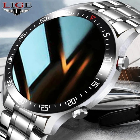 LIGE New Steel Band Smart Watch