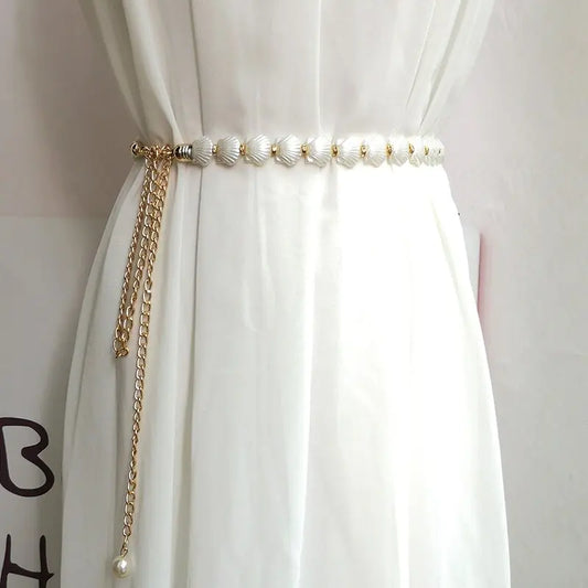 New Elegant Pearl Women Chain Belt