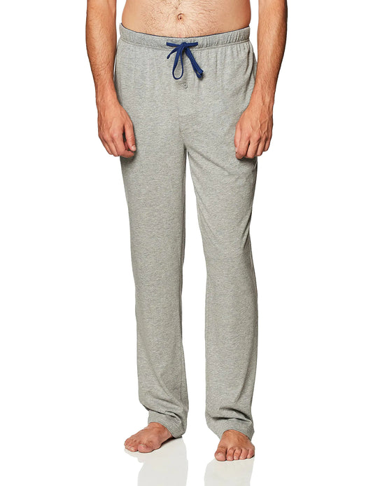 Hanes Mens Solid Knit Sleep Pant With Pockets And Drawstring Medium Grey